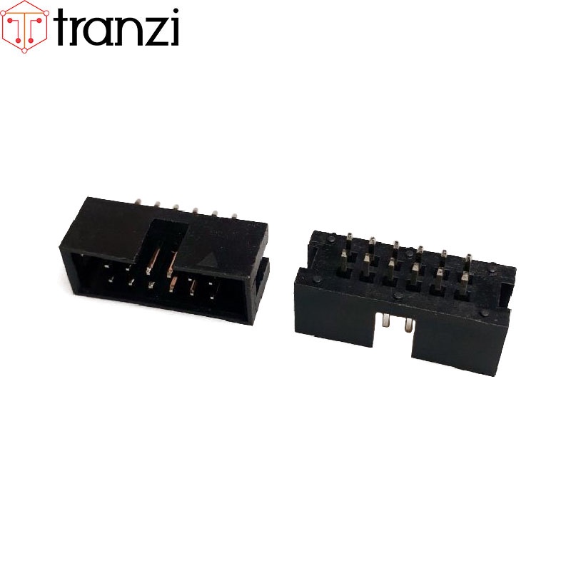 Giắc cắm header 2.54mm IDE IDC DC3 2x6P chân cắm thẳng đen - túi 10 cái