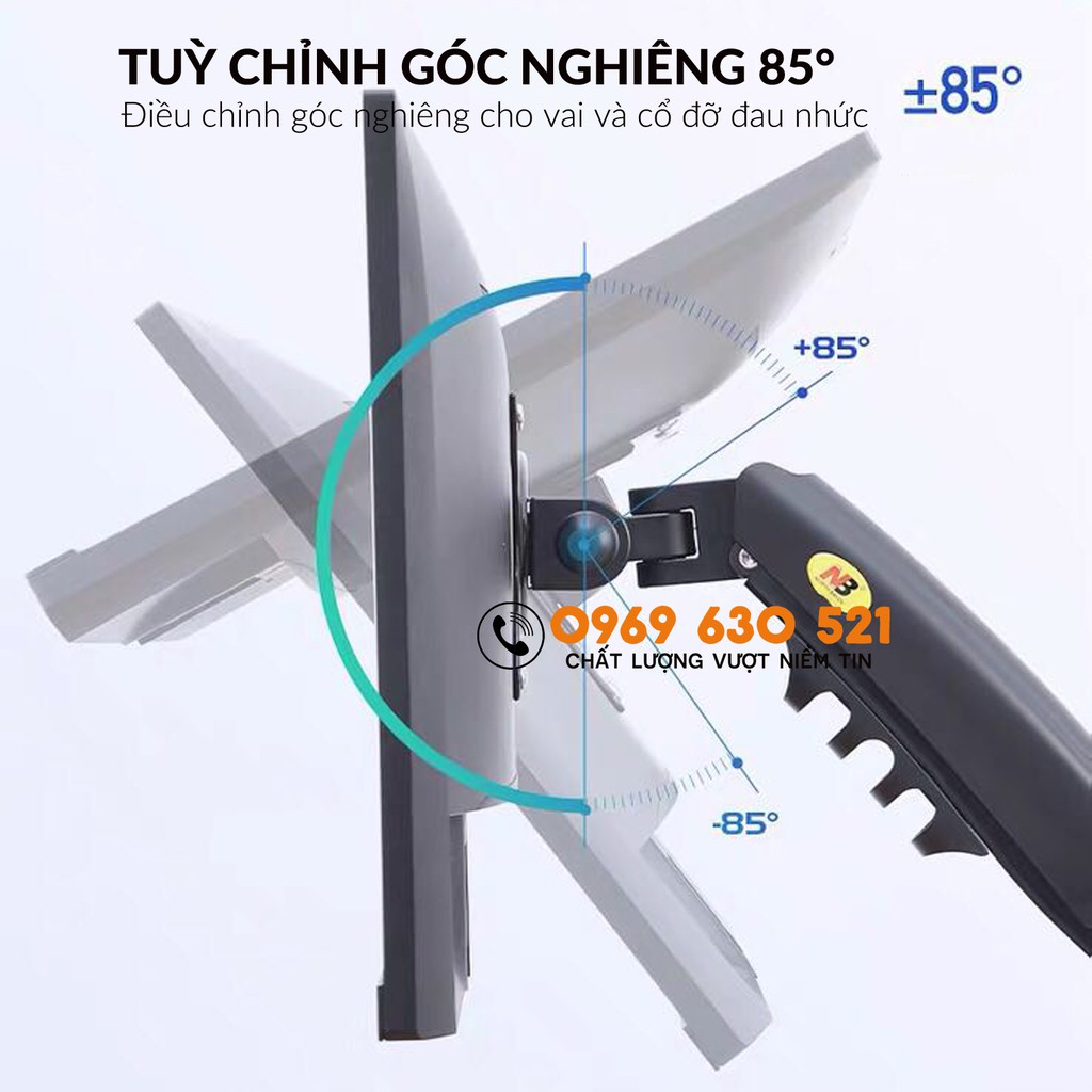 Giá Treo Màn Bình NB-F80 Phiên Bản 2021 - Tải Trọng 9Kg - Hỗ Trợ Màn 17-30Inch