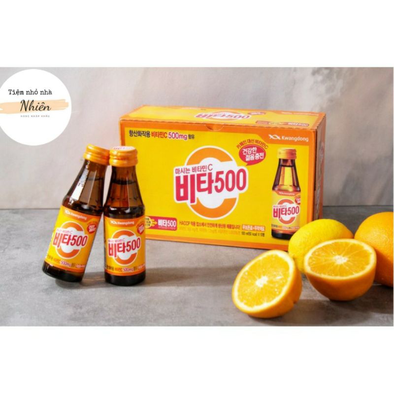 NƯỚC BỔ SUNG VITAMIN C VITA500 100ML (10 CHAI/ HỘP)