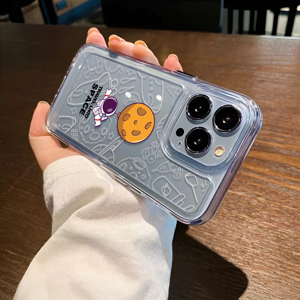 Ốp Điện Thoại Trong Suốt Hình Phi Hành Gia Cho iphone 14 Plus 11 13promax 12 7Plus X XS Max 7 8 SE 2020