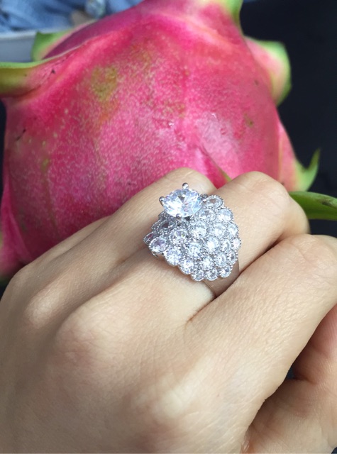 Nhẫn bạc chuẩn đẹp gắn đá cz