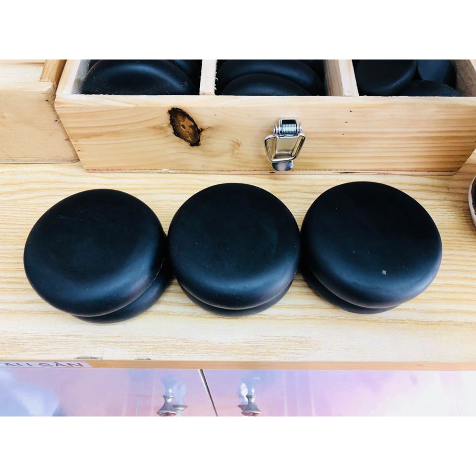 đá nóng tròn spa