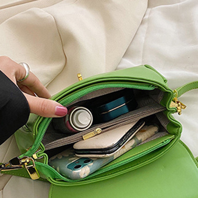 Túi Đeo Chéo Dáng Vuông Nhỏ Có Khóa Đa Năng Thời Trang Cho Nữ