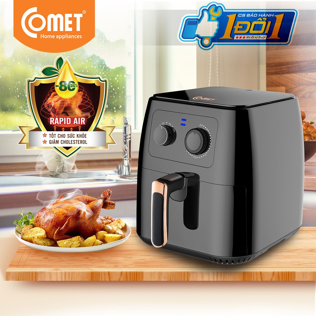 [Mã ELHADEV giảm 4% đơn 300K] Nồi chiên không dầu (Big size) 8L COMET - CM6856