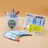 Bút sáp màu Duka : Twist Crayon 12 Màu Túi Nhựa PVC DK 3301 - 12