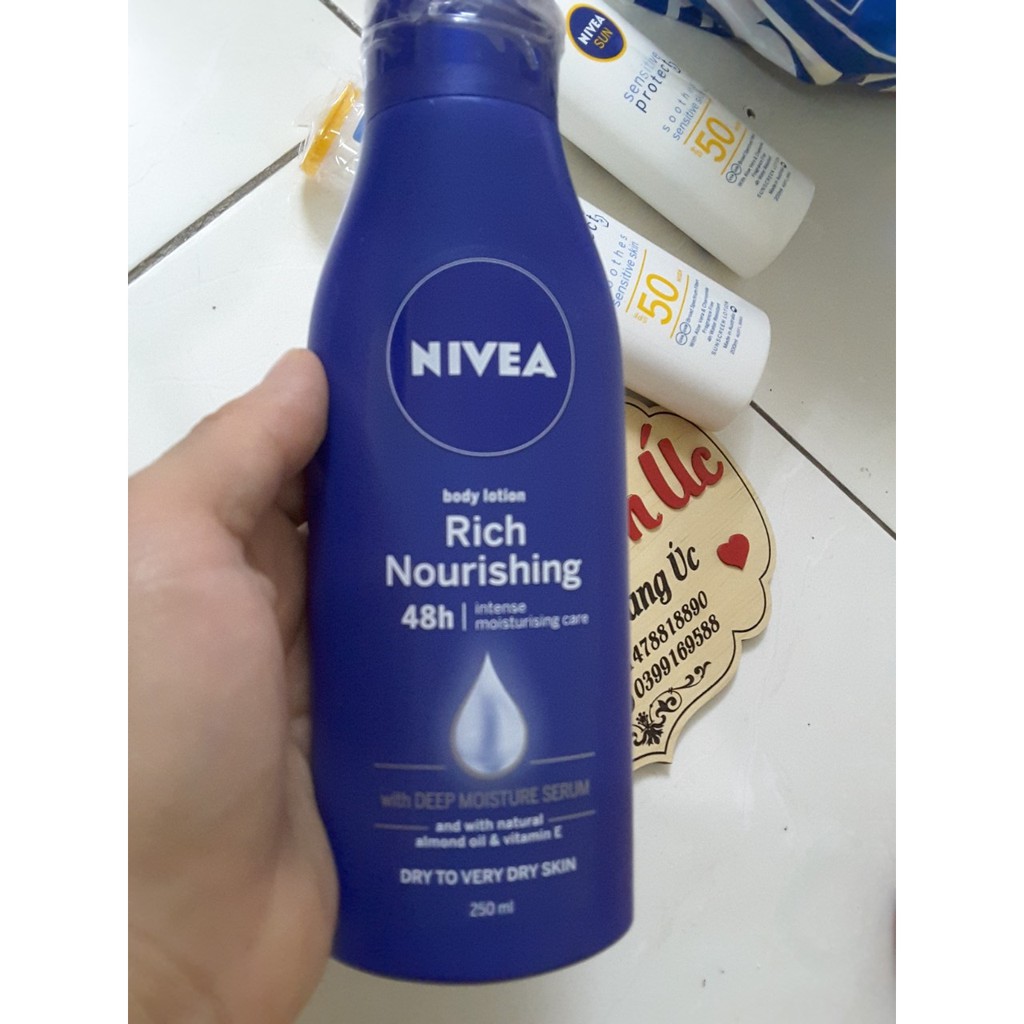 Sữa dưỡng thể NIVEA RICH NOURISHING BODY LOTION 250ml - Mua tại Úc