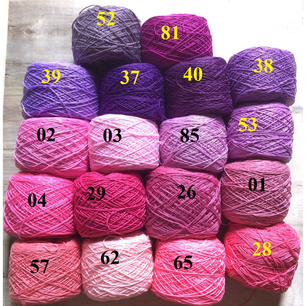 SỢI COTTON VIỆT NAM CTVN 1MM craftyarn đan móc thú bông, áo