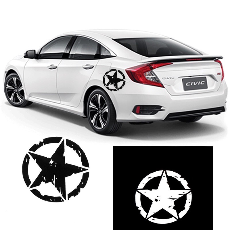 Tem dán, decal hình sao cho xe hơi, xe máy.