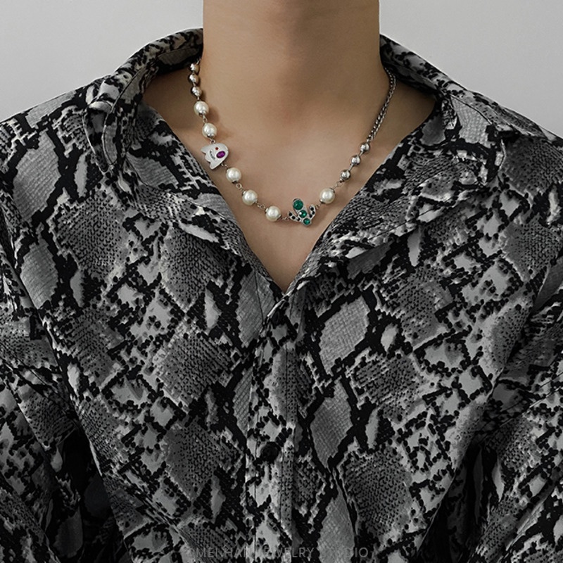 Vòng cổ Thép Titan Mặt Hình Xương Rồng Thời Trang Hip Hop