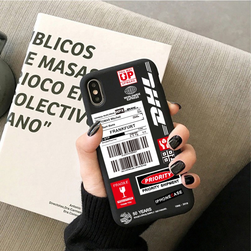 Ốp điện thoại họa tiết nhãn dán DHL cho Samsung s10 s9 s9plus s8 s8plus s7 S6 S5 s20 s20ultra note 8 9 10plus