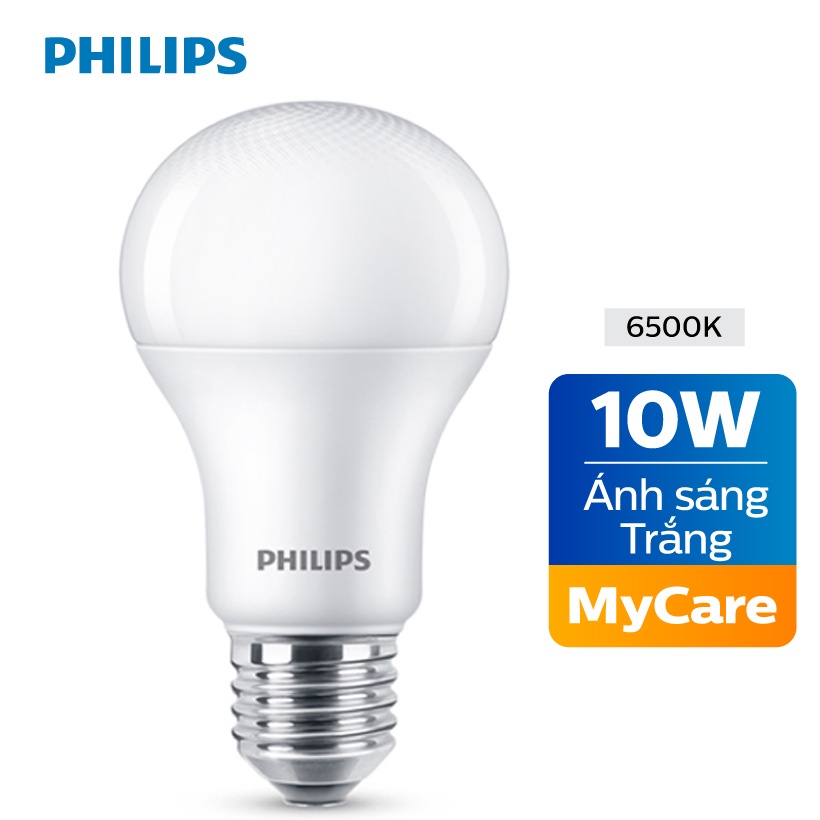 Mã BMBAU50 giảm 7% đơn 99K Bóng đèn LED Philips MyCare 10W 6500K E27 A60 - thumbnail