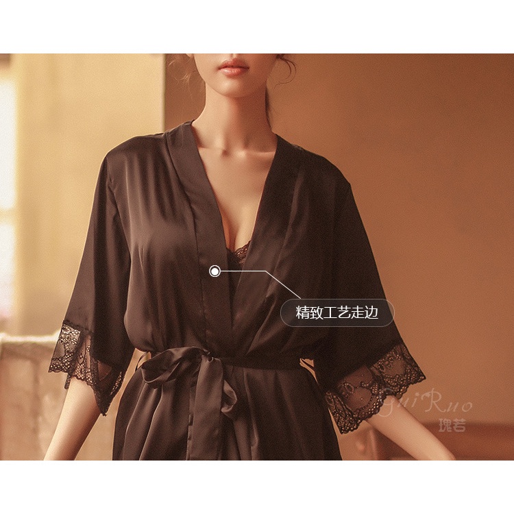 VN02 - ÁO CHOÀNG NGỦ VIỀN REN