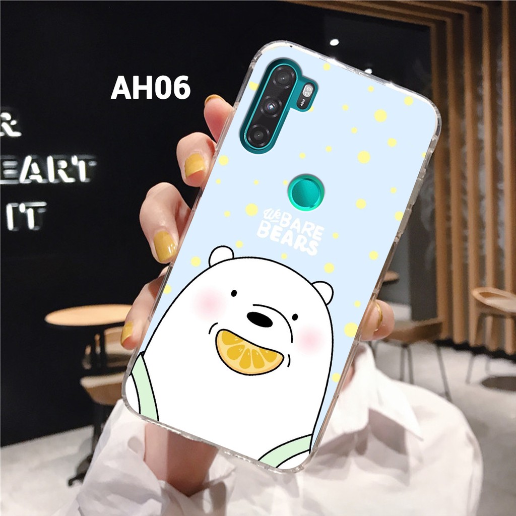 [HÀNG MỚI] Ốp lưng VSmart Active 3 dẻo trong in hình Gấu We Bare Bears