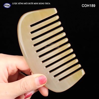Lược sừng mini răng thưa (size XS-9cm) HAHANCO