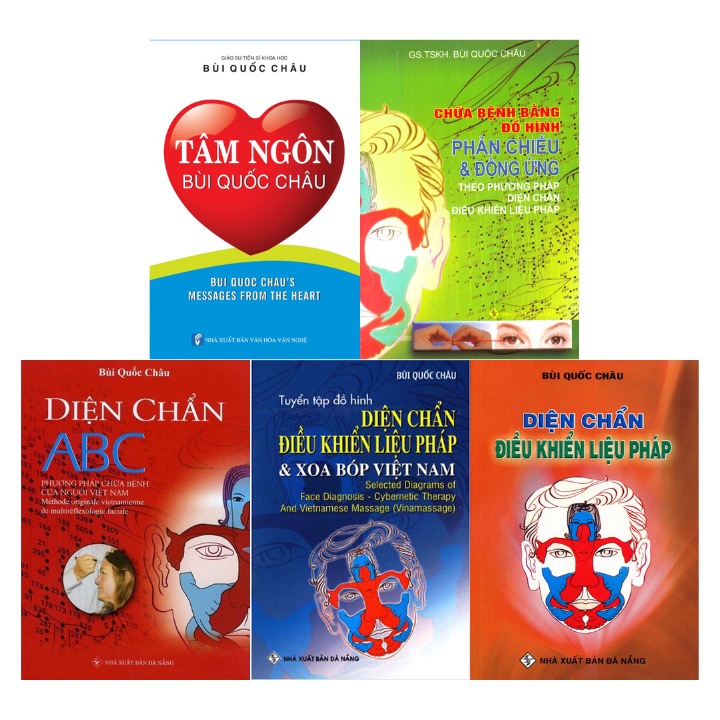 Sách - Combo Tâm Ngôn Bùi Quốc Châu + Chữa Bệnh Bằng Đồ Hình + Diện Chẩn ABC + Tuyển Tập Đồ Hình + Diện Chẩn Điều Khiển