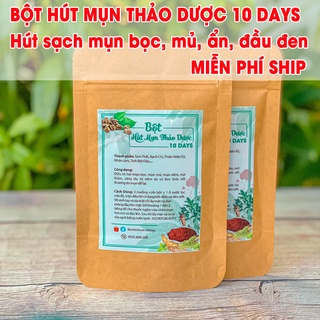 Bột Hút Mụn Thảo Dược 10 Days Handmade_hút mụn bọc, mụn mủ, mụn đầu đen,mụn ẩn.