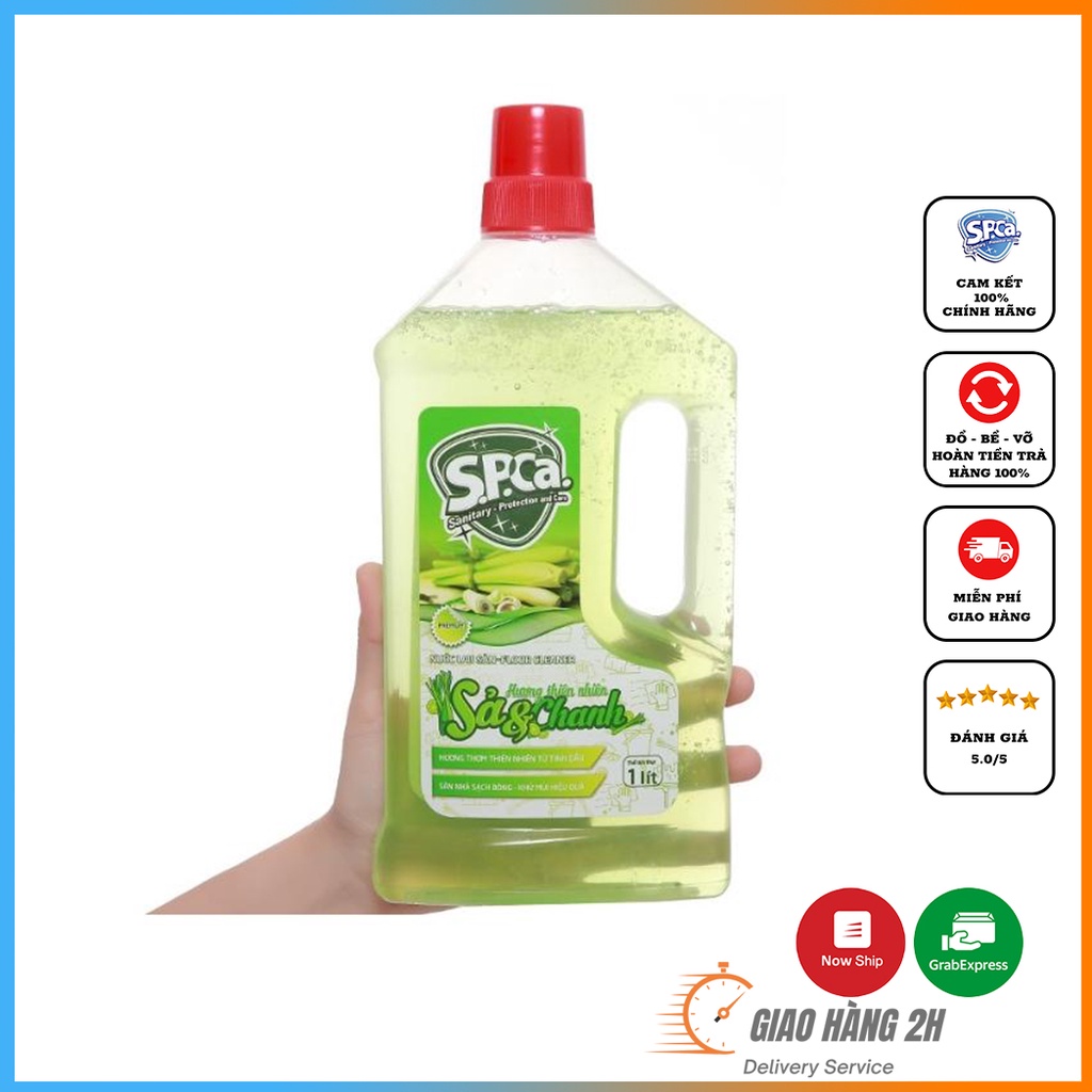 Nước Lau Sàn Nhà Cao Cấp SPCa 1 lít Đậm Đặc Gấp 2 Lần Diệt Sạch Khuẩn Lưu Hương Dài Lâu
