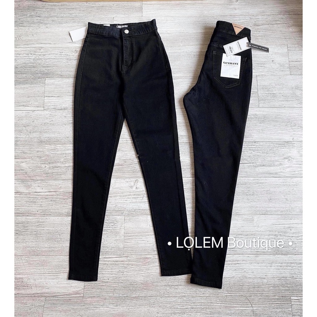 Quần jean nữ lưng cao đậm nhạt không túi co giãn siêu hot | BigBuy360 - bigbuy360.vn