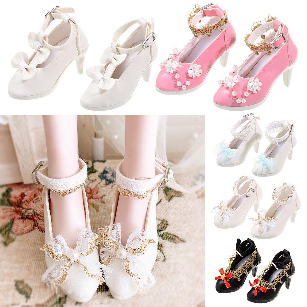 Giày Vải Da PU Phối Vải 7.8CM Cho Búp Bê 1 / 3