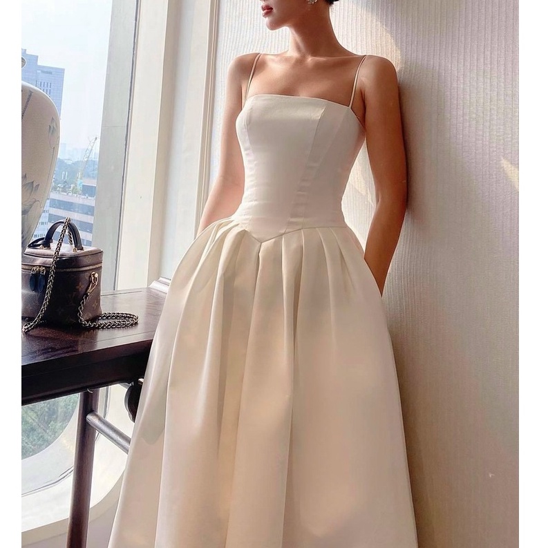 Đầm đi tiệc hai dây, thiết kế dáng xòe sang chảnh _ Venus Dress