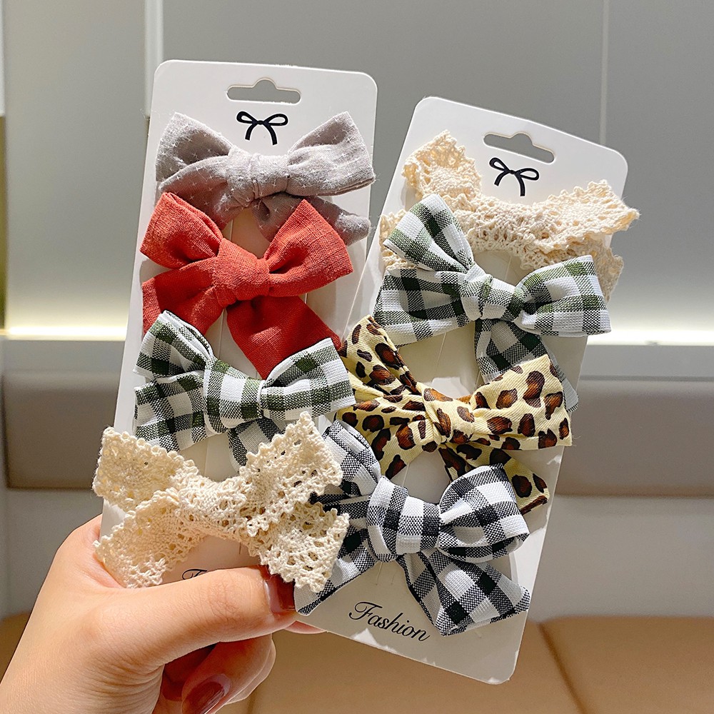 Set 4 kẹp tóc KIDSBOWS hình nơ xinh xắn cho nữ
