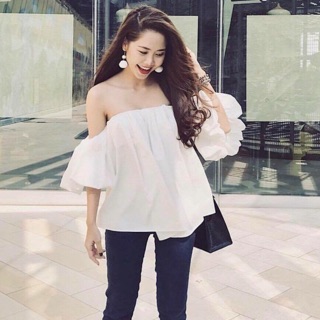 Áo trễ vai trắng Off-Shoulder Top