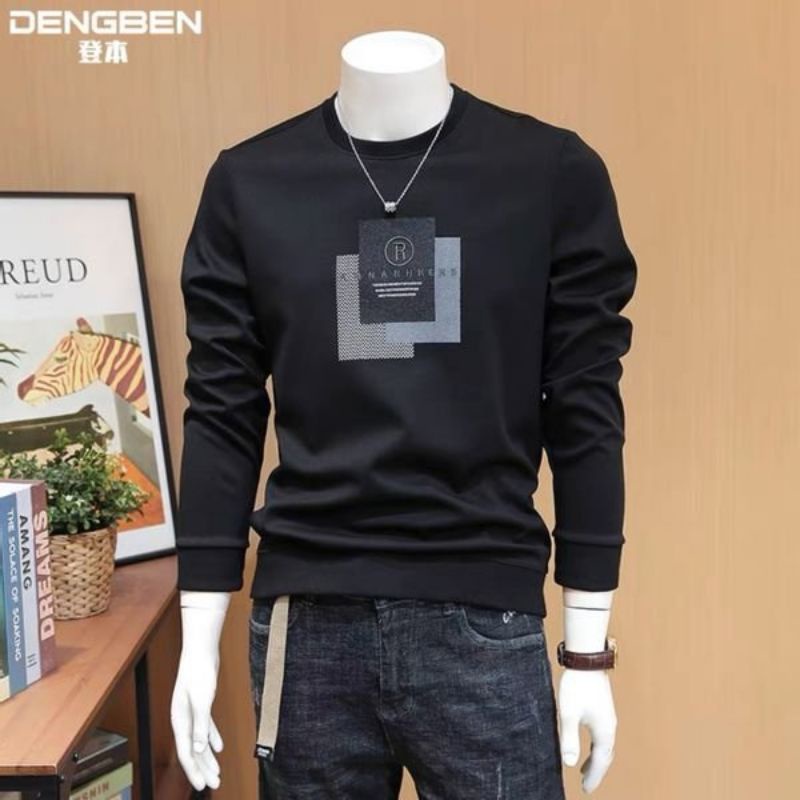 Áo thun nam dài tay cổ tròn chất thun da cá mềm mịn phong cách hàn, mẫu áo dài tay nam thời trang thu đông