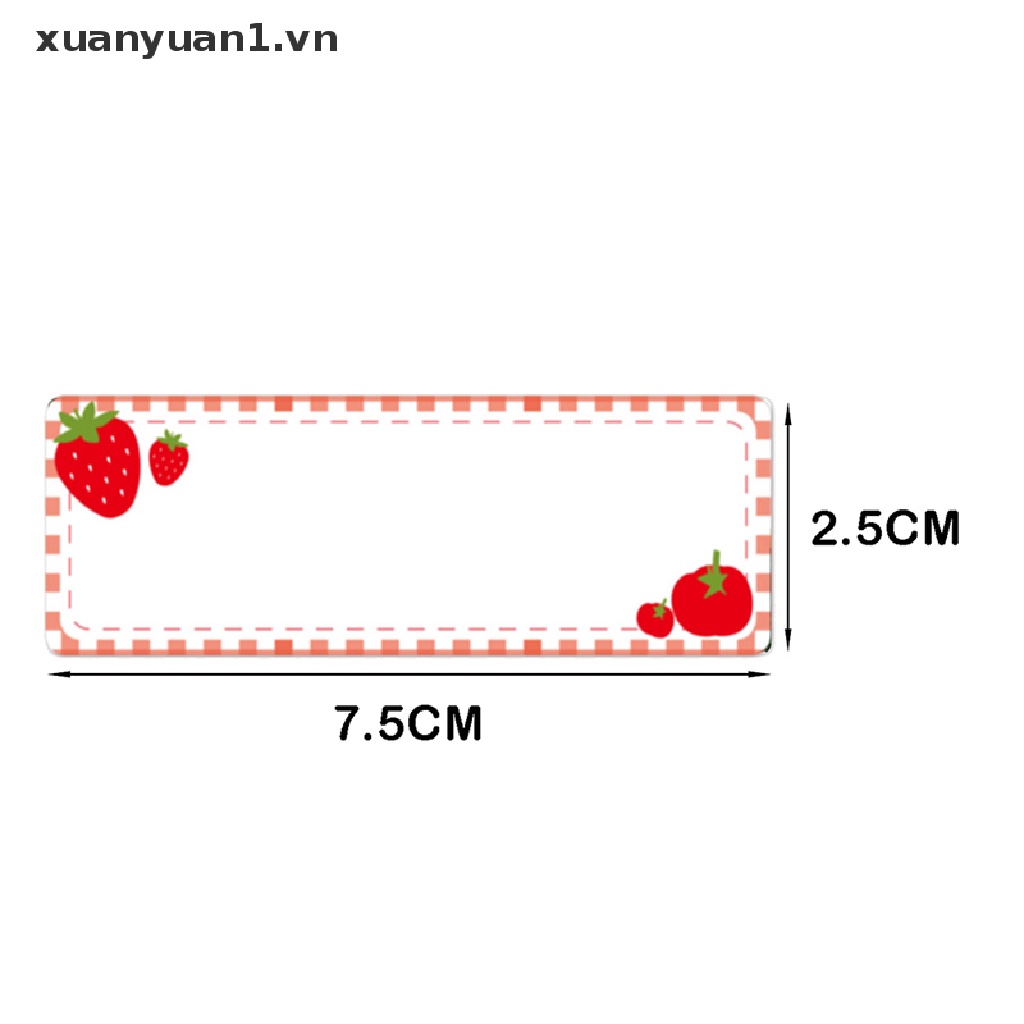 Cuộn 120 Nhãn Dán Ghi Tên Chai Lọ Họa Tiết Hoạt Hình Dễ Thương