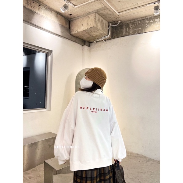 Áo sweater nỉ, cổ lọ