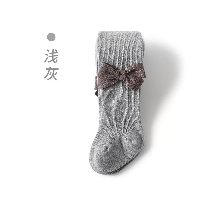 QUẦN TẤT LEN LIỀN BÀN ĐÍNH NƠ SIÊU XINH CHO BÉ