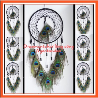 Dreamcatcher lông công phong thuỷ size lớn