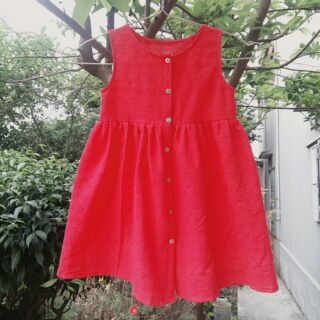 Váy trẻ em thiết kế chất liệu thô boi đẹp 100%cotton.