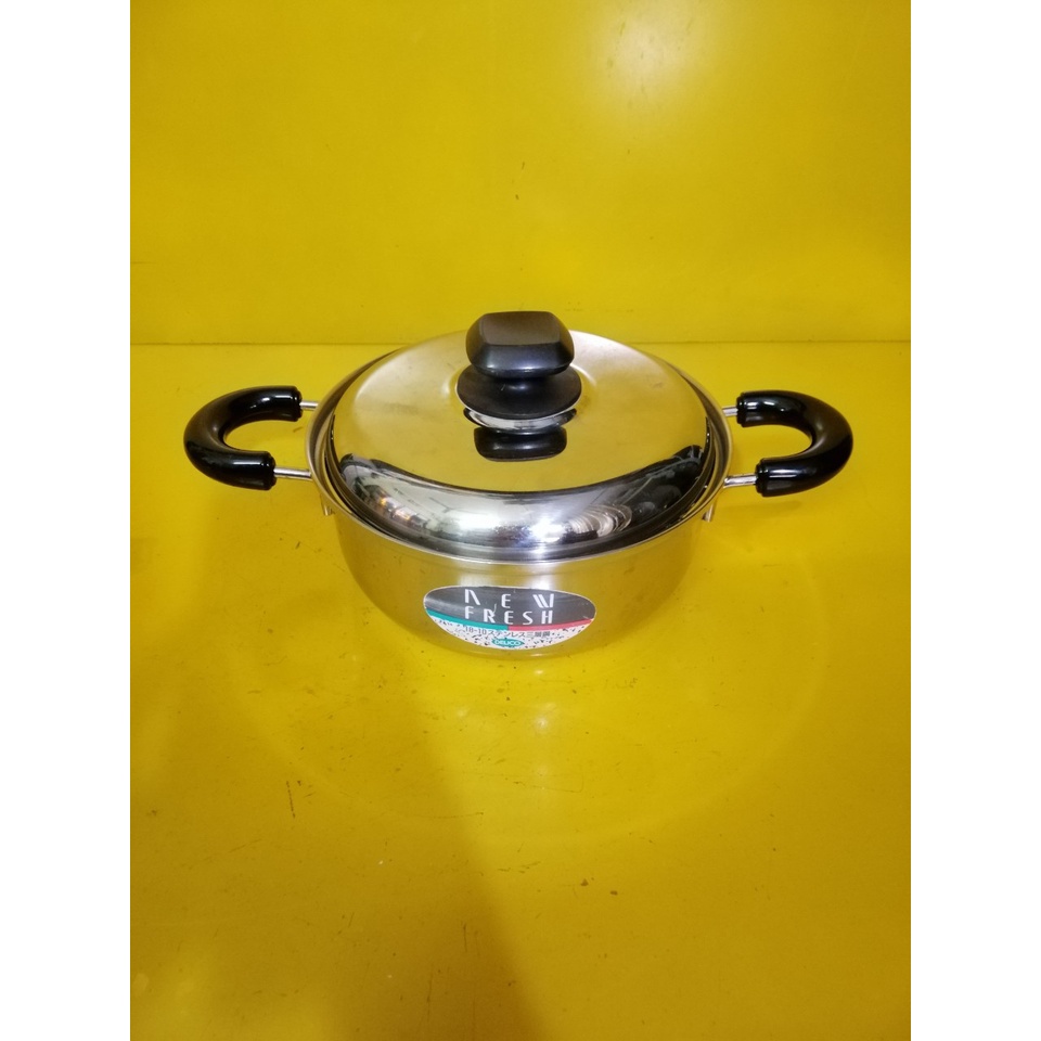 Nồi inox nội địa Nhật, size 20cm, cao 9cm (mã 650), Dùng được bếp từ