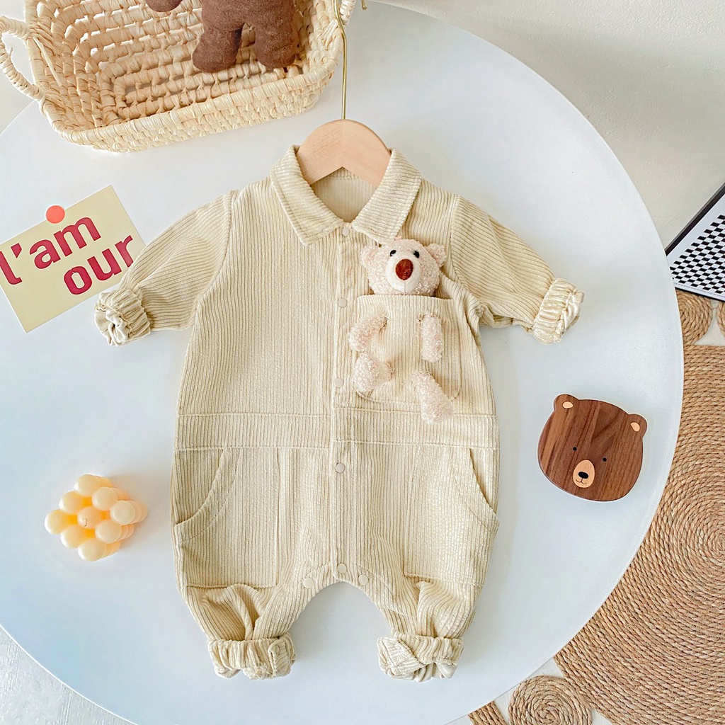 Áo liền quần Sanlutoz bằng cotton tay dài kiểu dáng mới lạ dành cho bé trai