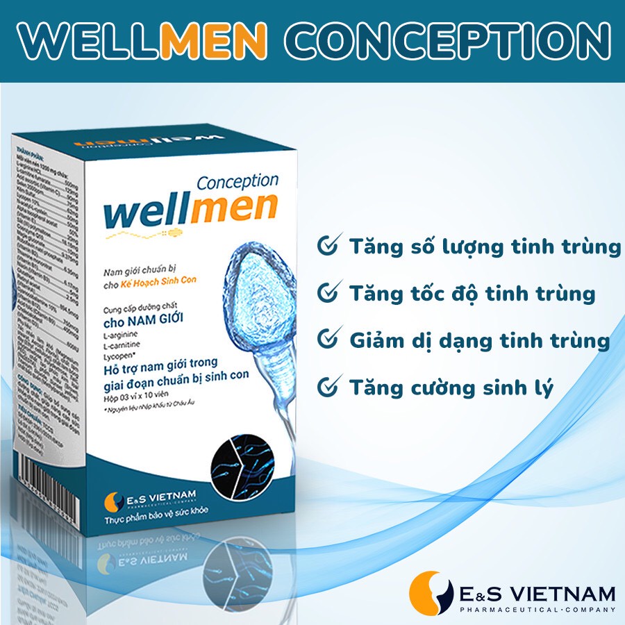Wellmen Conception Bổ Tinh Trùng- Tăng chất lượng tinh trùng, cải thiện sức khỏe nam giới