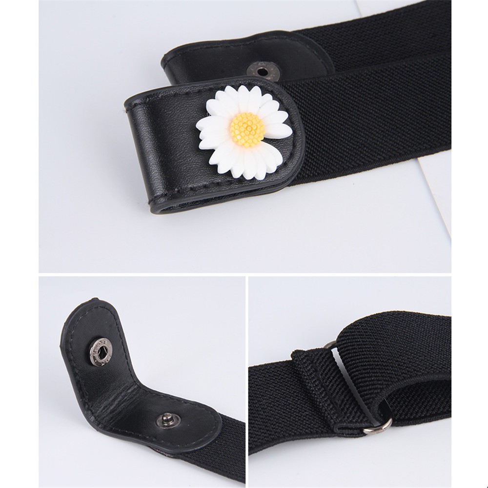 Thắt lưng da PU co giãn màu trơn thời trang năng động cho nữ