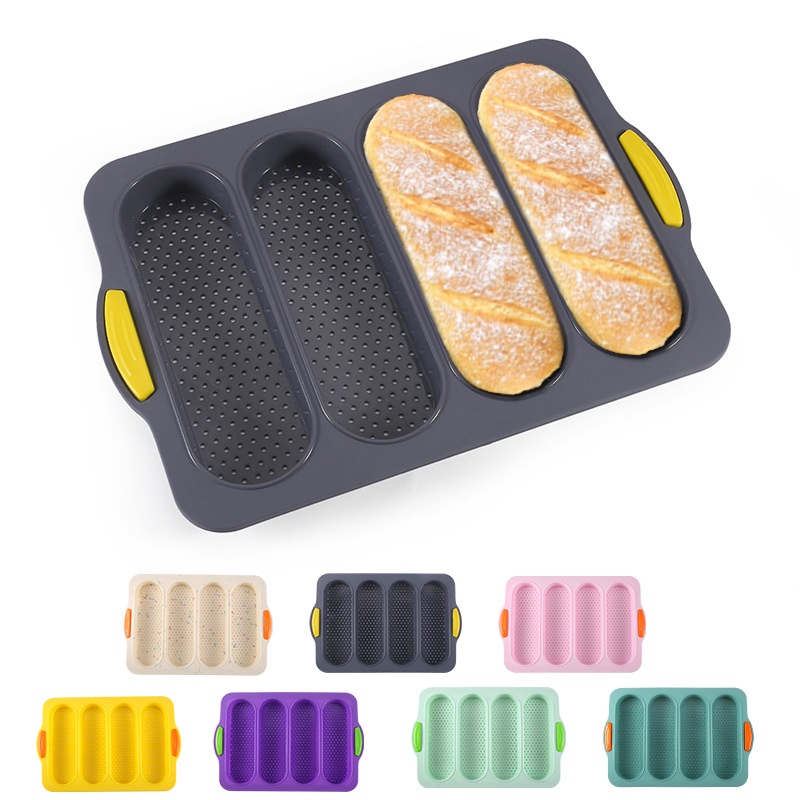 Khuôn Silicone 4 Loại Chống Dính Làm Bánh Tráng Miệng