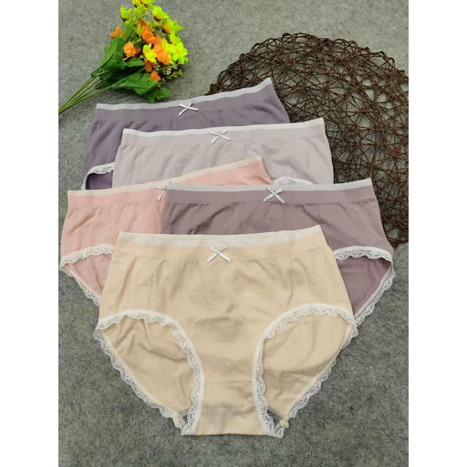 HỘP 5 QUẦN LÓT HỒNG HẠC, THIÊN NGA COTTON VIỀN REN CHÁT MỀM CHO NỮ
