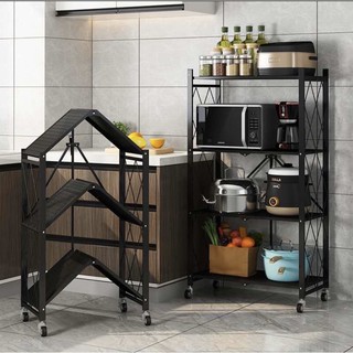 [RẺ VÔ ĐỊCH]kệ để đồ đa năng GẤP GỌN có bánh xe lăn tiện ích. kệ để bếp lò vi sóng hàng CAO CẤP chống rỉ