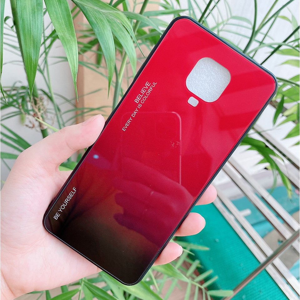 Ốp lưng mặt kính cầu vồng cho Xiaomi note 9s / note 9 pro max