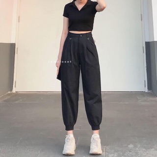 ÁO CROP CỔ BẺ (KÈM HÌNH THẬT)