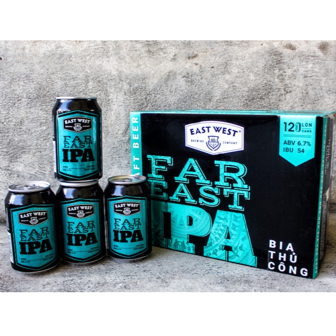 Thùng 12 lon bia Far East IPA (12 x 330ml)