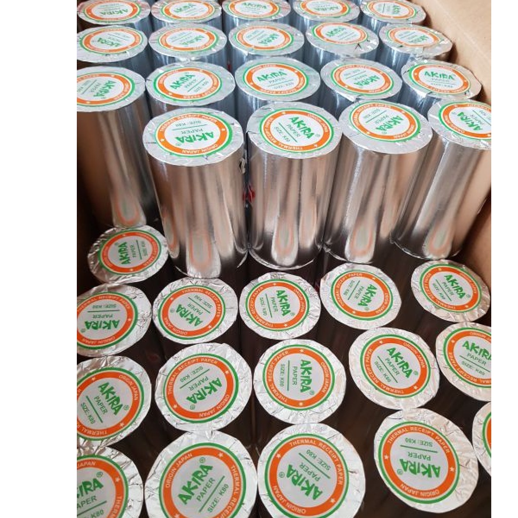 100 cuộn = 1 thùng giấy in nhiệt K80 x45 AKIRA chính hãng