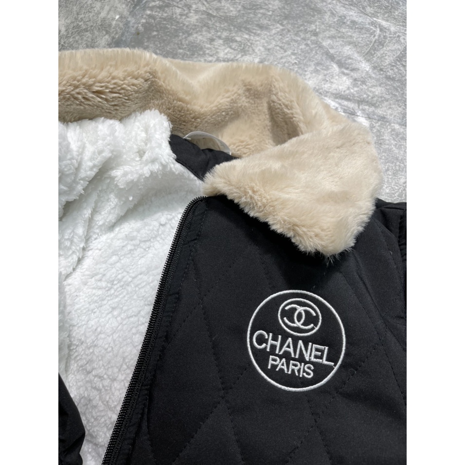 Áo Phao Cổ Lông Trần Trám Vi Tính Chaneo Sang Trọng