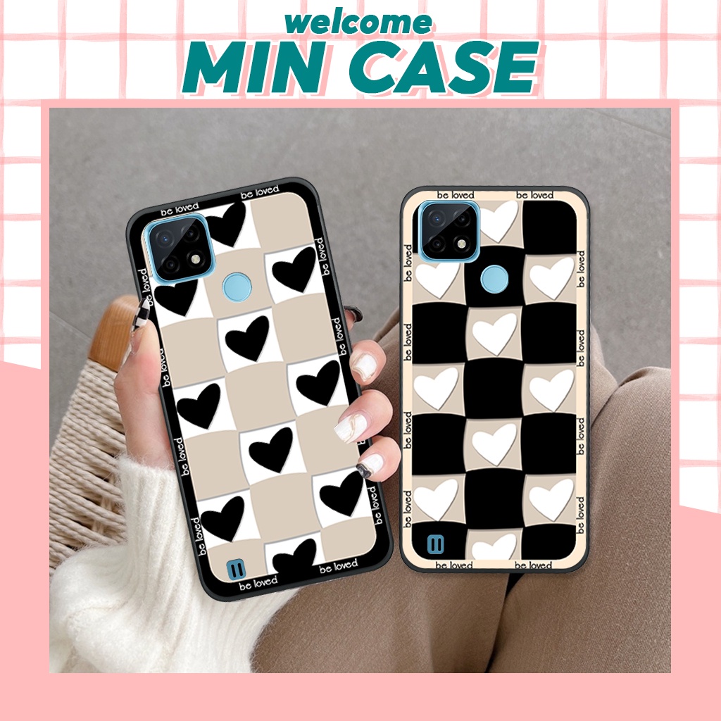 Ốp lưng Realme C21Y/ Realme C25Y/ Realme C21 họa tiết trái tim, gấu caro thời trang