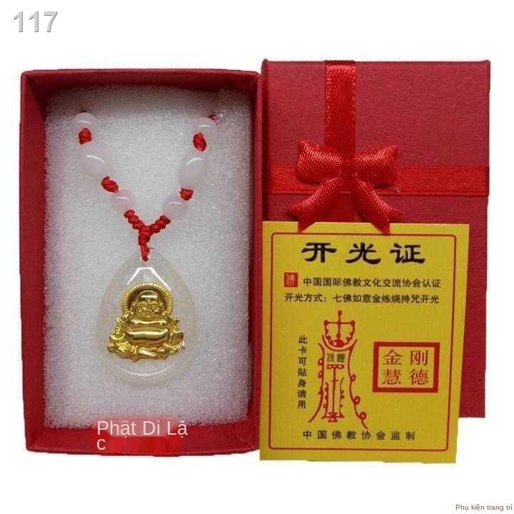 【hàng mới】Vòng cổ pha lê hoàng đạo Trung Quốc phát sáng Phật Bà Quan Âm Mặt dây chuyền cho nam và nữ Đồ trang sức trẻ em