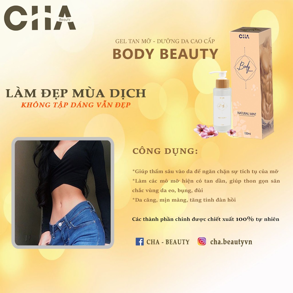 100% HÀNG CHÍNH HÃNG - Kem Tan Mỡ Body Beauty - Hiệu Quả Tan Mỡ Giảm 3-5cm