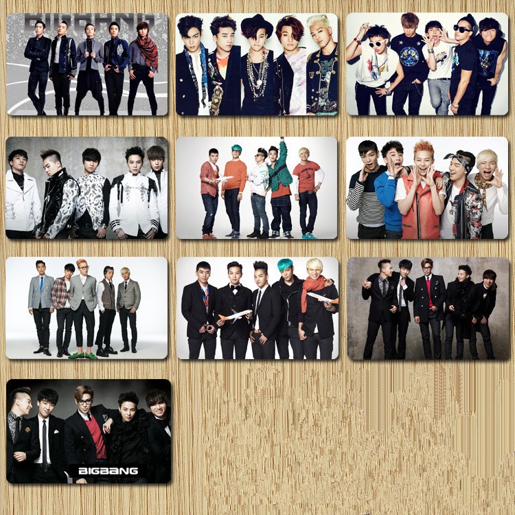Lot of & Kpop bigbang HD Waterproof Lustre Photo card Crystal Card Sticker