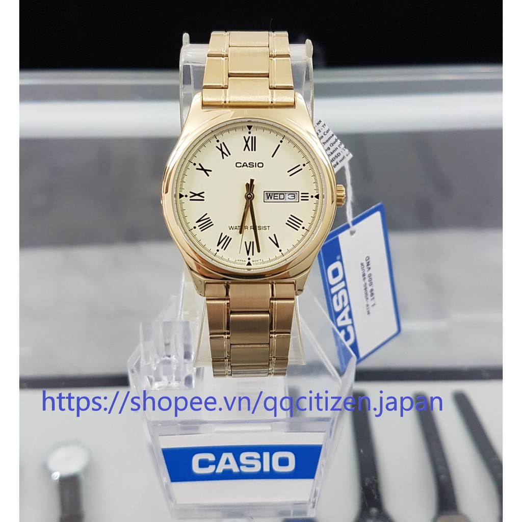 Đồng hồ nam Casio MTP-V006G-9BUDF dây kim loại