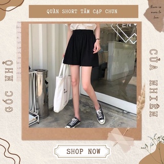 Quần đùi tăm cạp chun chất mát, quần short mặc nhà